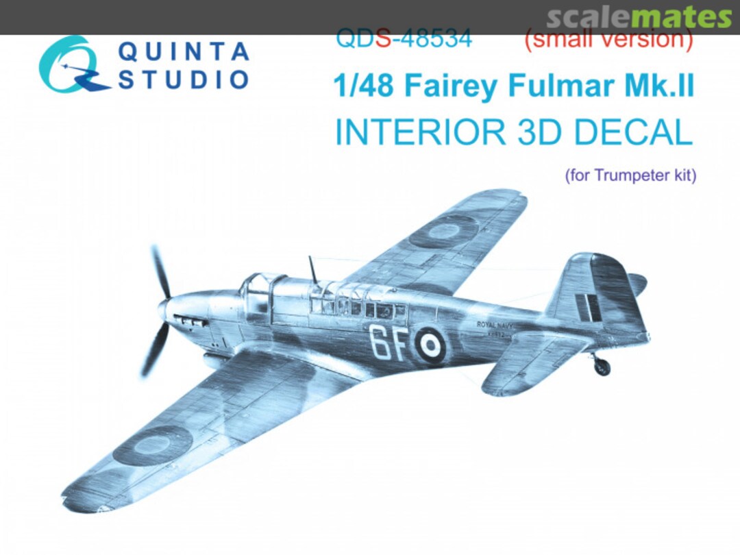 Boxart Fairey Fulmar Mk.II interior 3D decals QDS-48534 Quinta Studio Boxart Fairey Fulmar Mk.II interior 3D decals QDS-48534 Quinta Studio