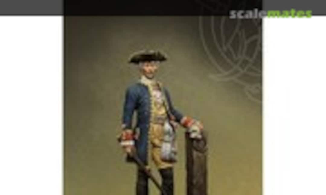 54mm Officer 4th Infantry Rgt. - Prussia 1756-63 (Romeo Models ROM54097) ROM54097