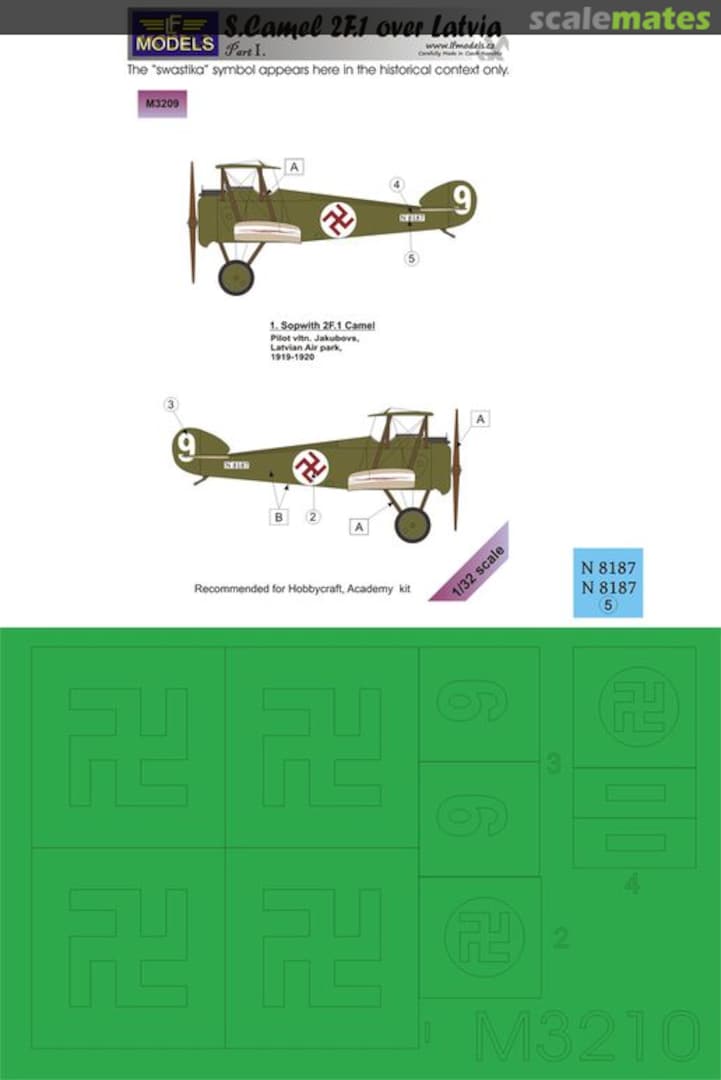 Boxart S. Camel 2F.1 Over Latvia Part I M3209 LF Models