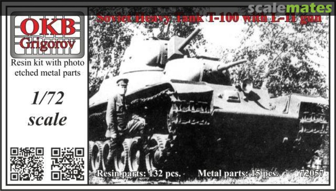 Boxart Soviet Heavy Tank T-100 with L-11 gun 72057 OKB Grigorov