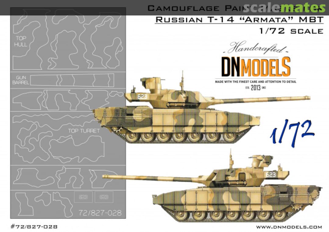 Boxart T-14 Armata Russian Main Battle Tank Camouflage Paint Mask Set 72/827-028 DN Models Boxart T-14 Armata Russian Main Battle Tank Camouflage Paint Mask Set 72/827-028 DN Models