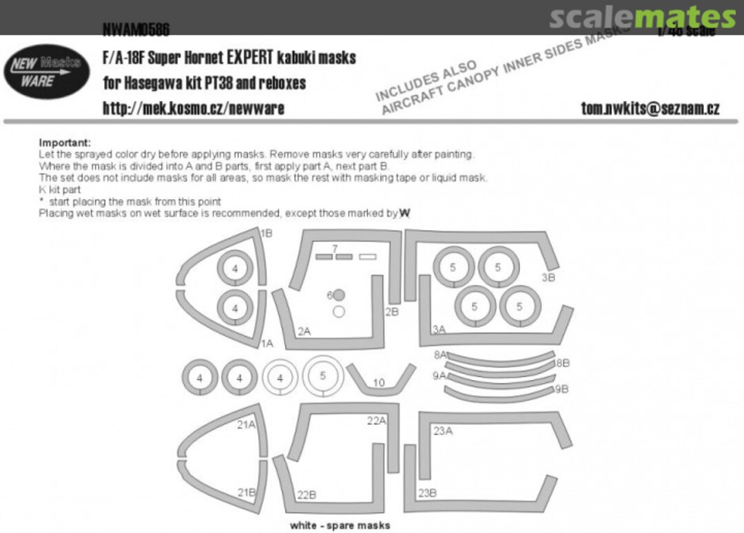 Boxart F/A-18F Super Hornet EXPERT kabuki masks NWAM0586 New Ware Boxart F/A-18F Super Hornet EXPERT kabuki masks NWAM0586 New Ware
