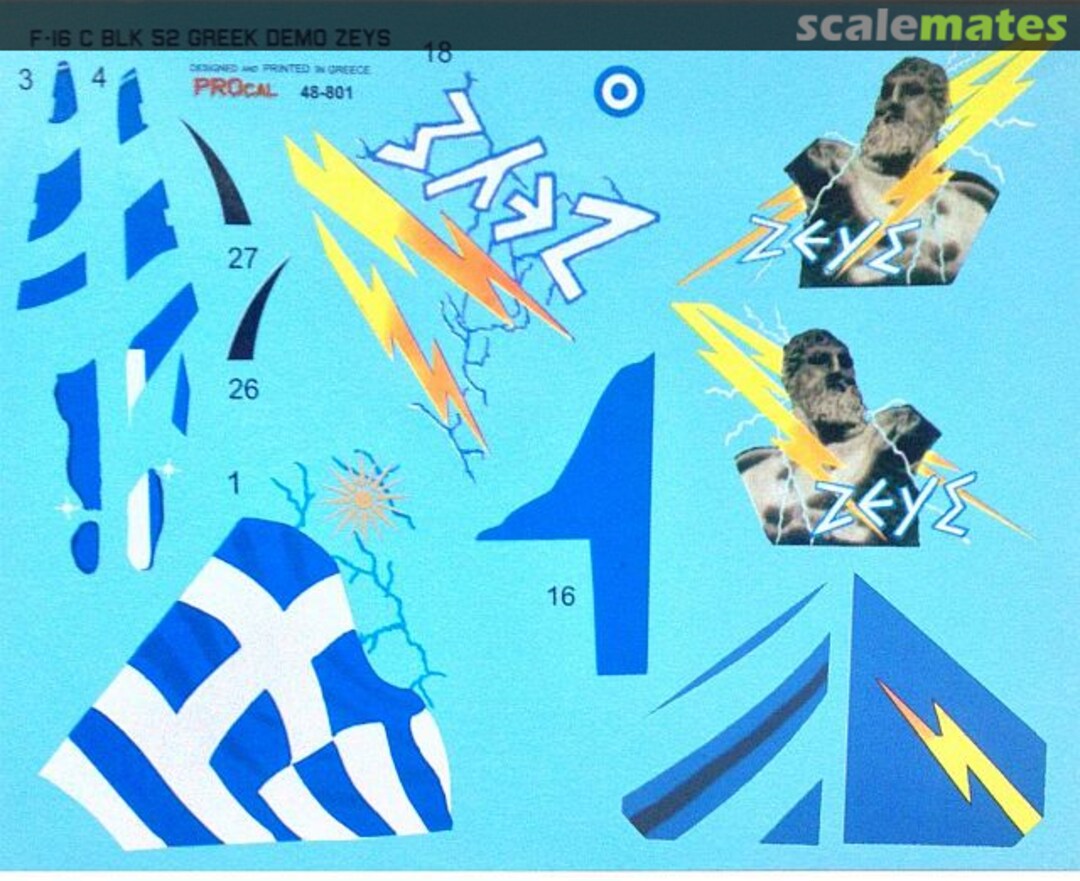 Boxart F-16 Zeus Demo Team 48-801 PROcal Decals