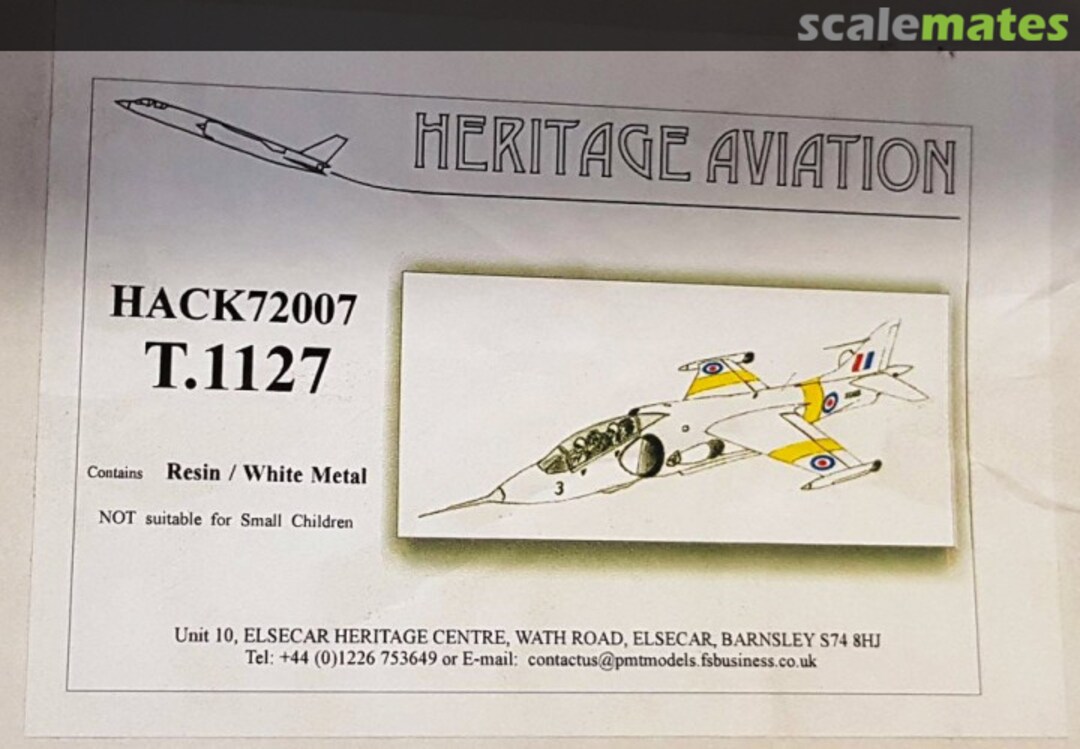 Boxart T.1127 Hack72007 Heritage Aviation Models Boxart T.1127 Hack72007 Heritage Aviation Models