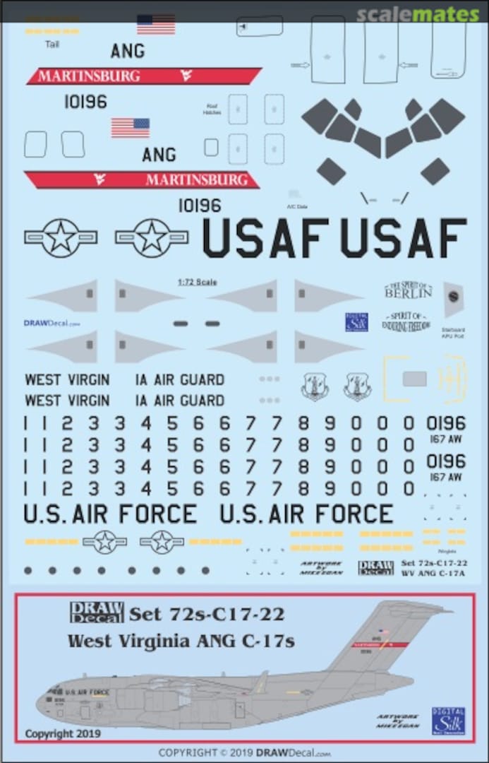 Boxart West Virginia ANG C-17s 72s-C17-22 Draw Decal Boxart West Virginia ANG C-17s 72s-C17-22 Draw Decal