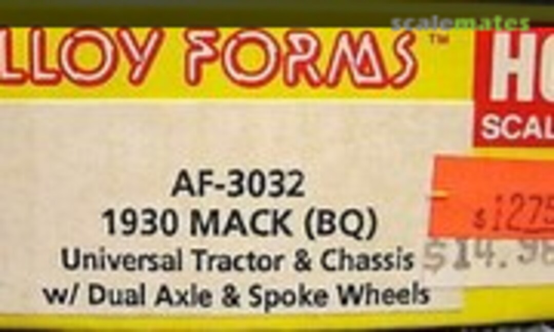 1:87 MACK(BQ) TRACTOR/CHASSIS W/DUAL AXLE SPOKE WHEELS (Alloy Forms AF-3032)
