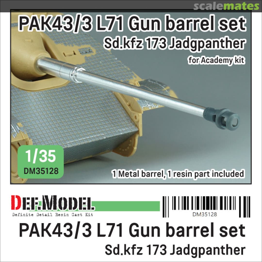 Boxart PAK 43/3 L71 Gun Barrel Set Sd.Kfz. 173 Jagdpanther DM35128 Def.Model