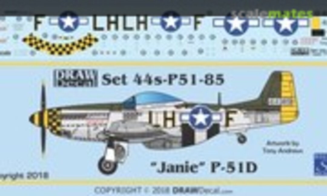 1:144 “Janie” P-51D (Draw Decal 44-P51-85) 44-P51-85