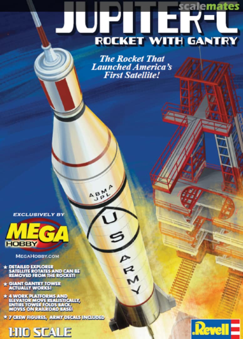 Boxart Jupiter C Rocket with Gantry 03706-0240 Revell Boxart Jupiter C Rocket with Gantry 03706-0240 Revell