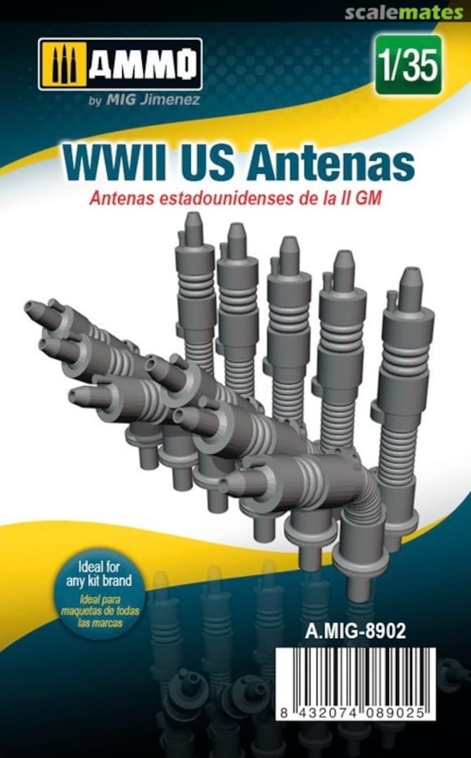 Boxart WWII US Antenas A.MIG-8902 Ammo by Mig Jimenez Boxart WWII US Antenas A.MIG-8902 Ammo by Mig Jimenez