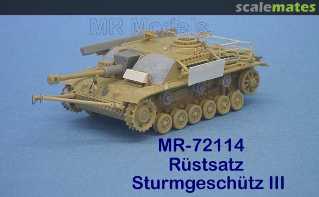Boxart Rüstsatz u. Gepäck Sturmgeschütz III MR-72114 MR Modellbau Boxart Rüstsatz u. Gepäck Sturmgeschütz III MR-72114 MR Modellbau