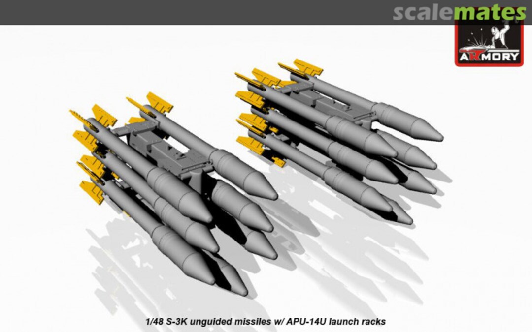 Boxart S-3K unguided missiles w/ APU-14U launcher rack ACA4814 Armory Boxart S-3K unguided missiles w/ APU-14U launcher rack ACA4814 Armory