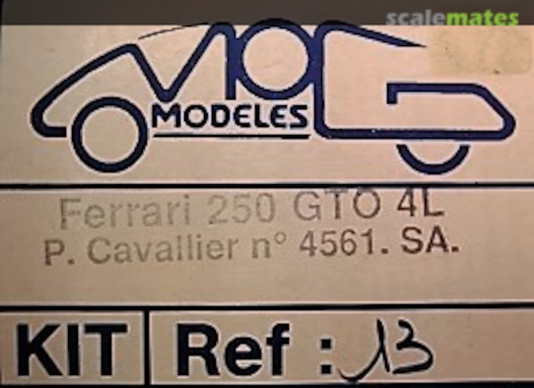 Boxart Ferrari 330 GTO 4l #4561SA 13 MOG Modèles Boxart Ferrari 330 GTO 4l #4561SA 13 MOG Modèles