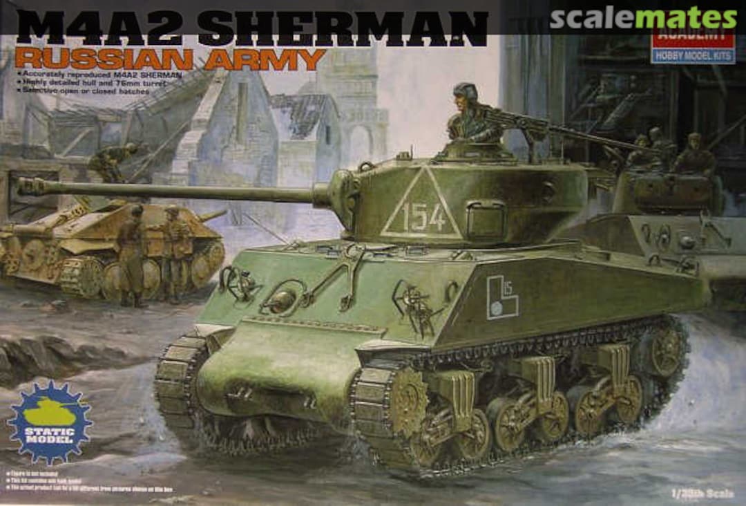 Boxart M4A2 Sherman 13010 Academy Boxart M4A2 Sherman 13010 Academy