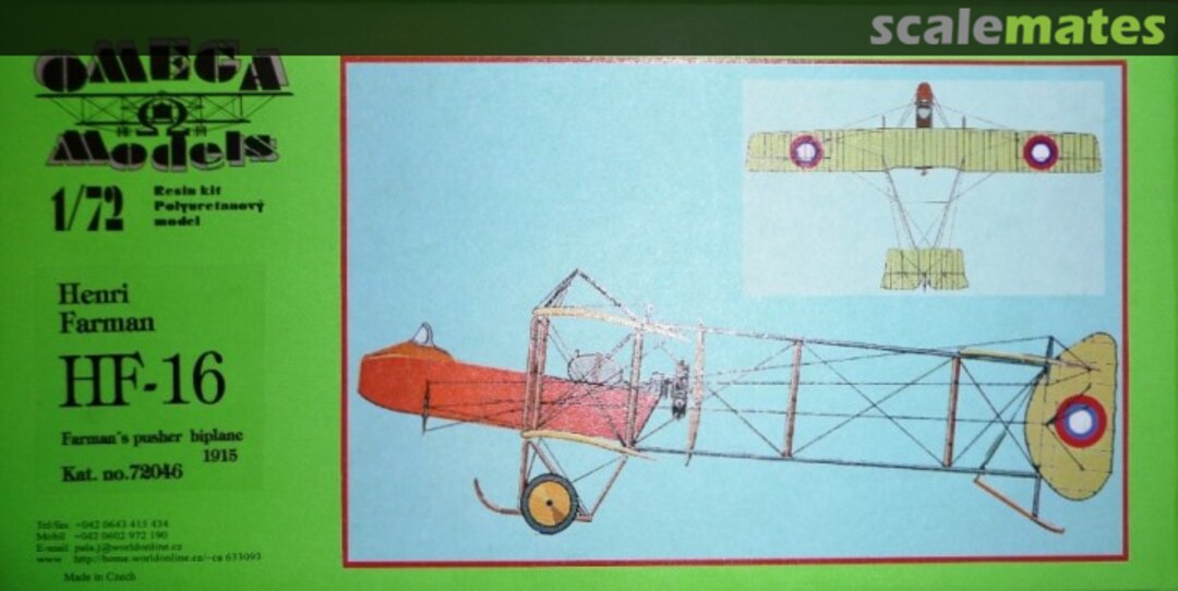 Boxart Henri Farman HF-16 72046 Omega Models Boxart Henri Farman HF-16 72046 Omega Models