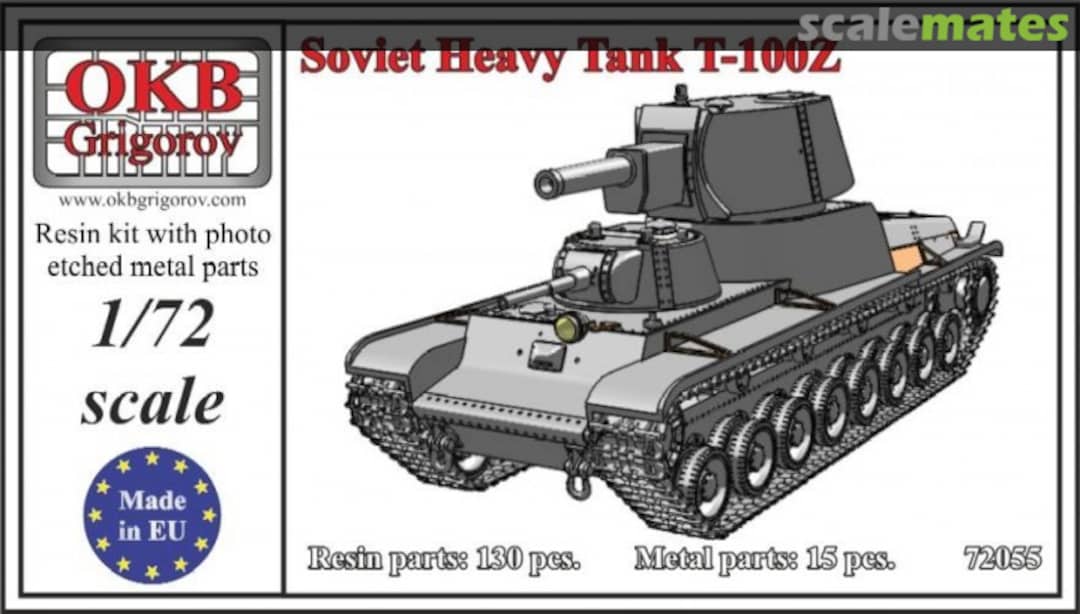 Boxart Soviet Heavy Tank T-100Z 72055 OKB Grigorov Boxart Soviet Heavy Tank T-100Z 72055 OKB Grigorov