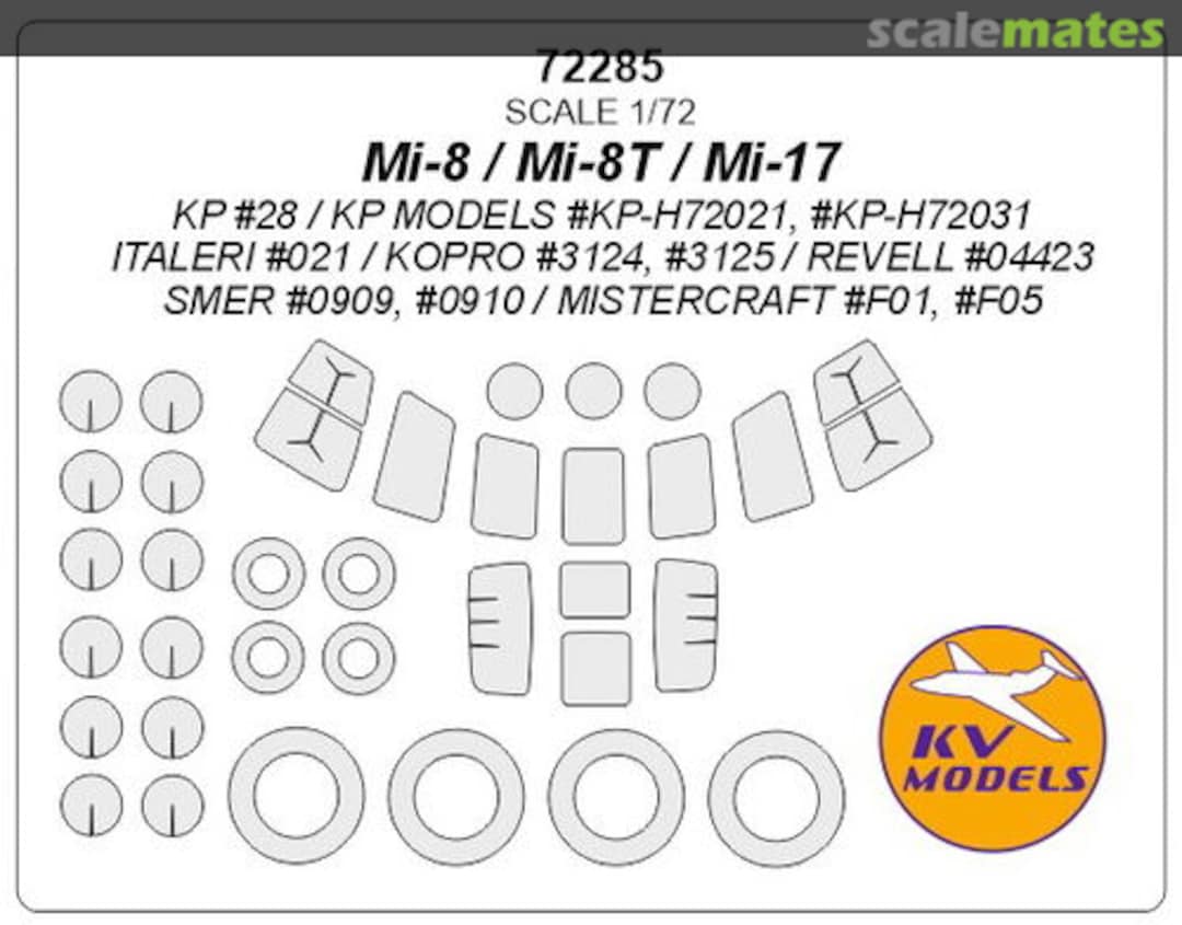 Boxart Mask for Mi-8 and wheels masks 72285 KV Models Boxart Mask for Mi-8 and wheels masks 72285 KV Models