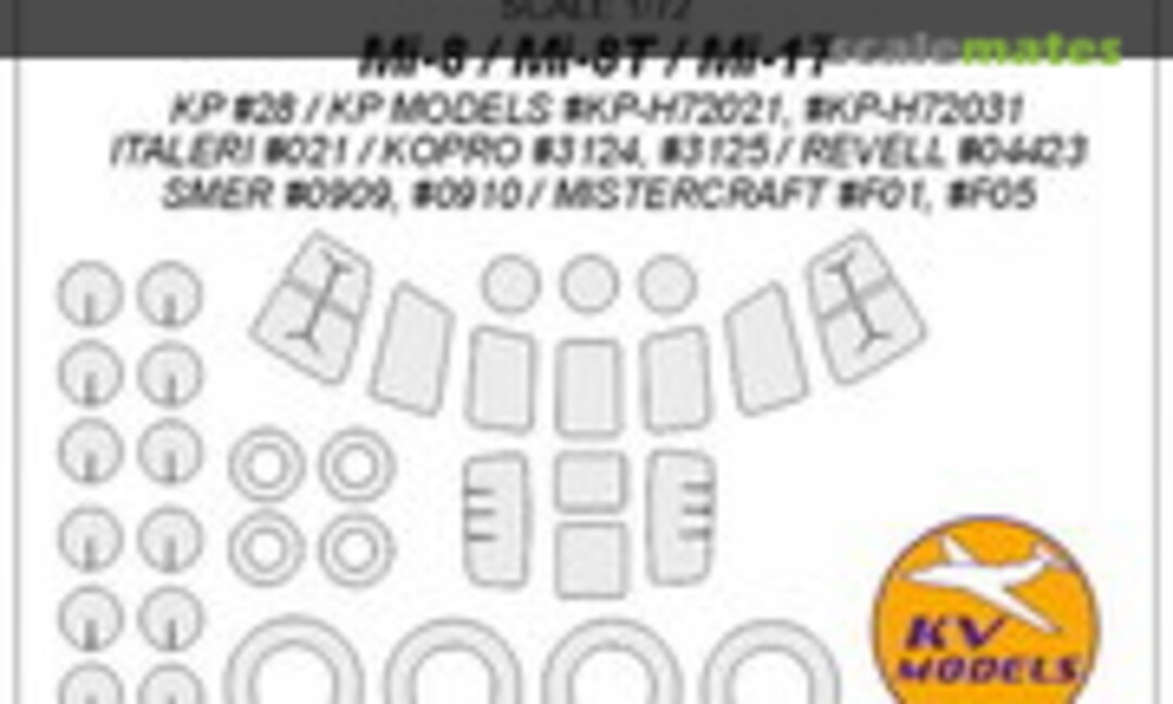1:72 Mask for Mi-8 and wheels masks (KV Models 72285) 72285