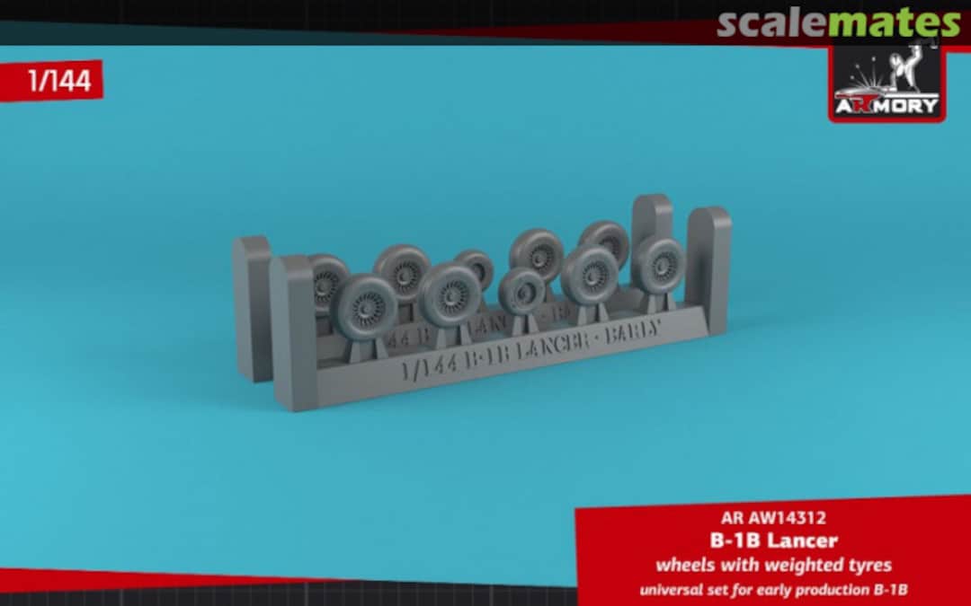 Boxart B-1B Lancer wheels w/ weighted tires, early AR AW14312 Armory Boxart B-1B Lancer wheels w/ weighted tires, early AR AW14312 Armory