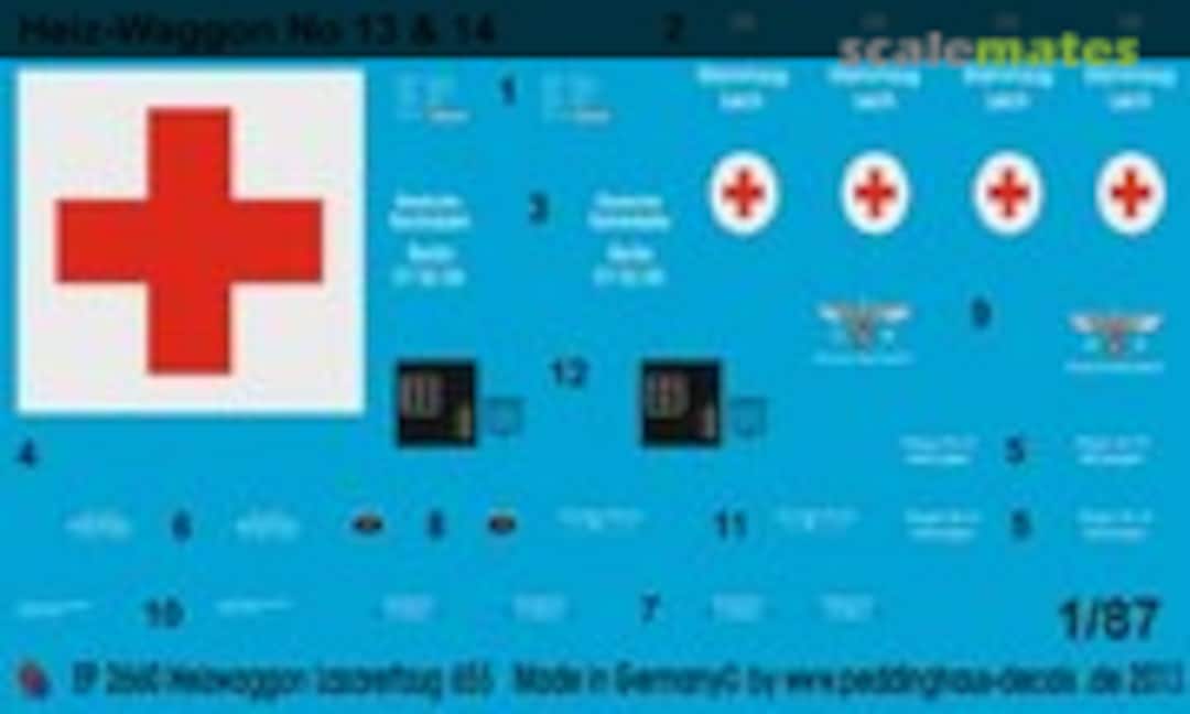 1:87 Heizwagen Lazarettzug 655 (Peddinghaus-Decals EP 2660) EP 2660