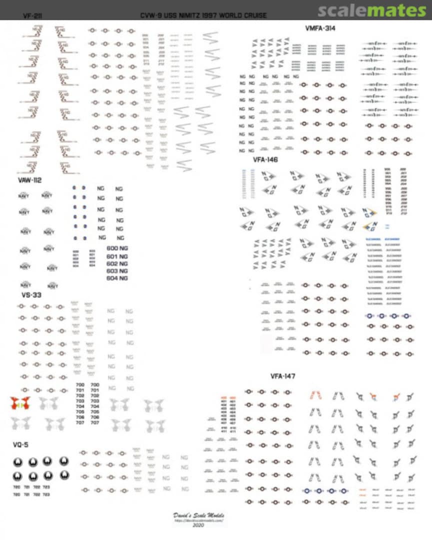 Boxart CVW-9 (1997) Air Wing Decal Set CVW-9-1997 David's Scale Models Boxart CVW-9 (1997) Air Wing Decal Set CVW-9-1997 David's Scale Models
