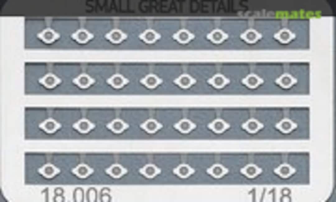 1:18 Oil Filler Caps 3,32mm (Small Great Details 18.006) 18.006