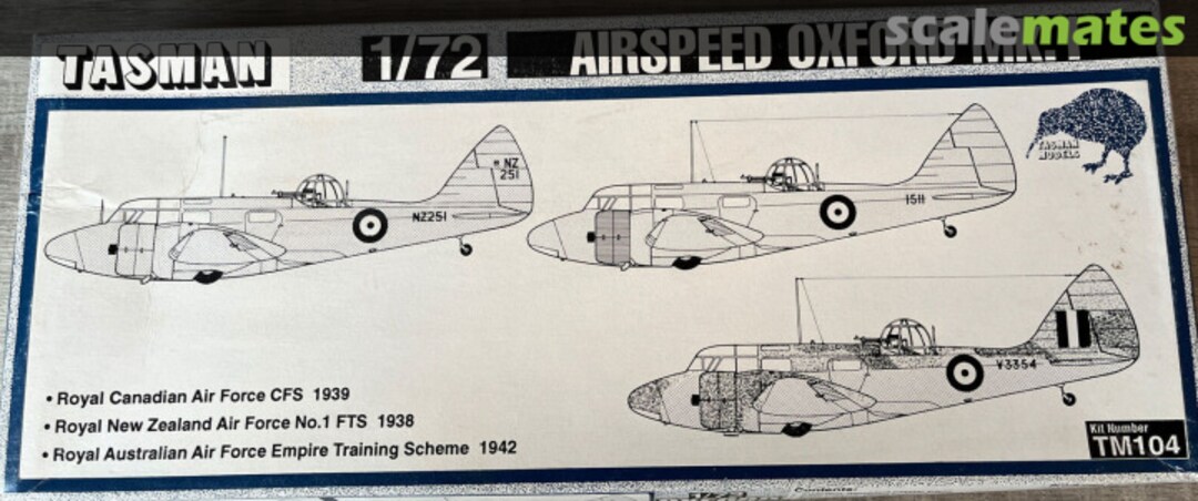 Boxart Airspeed Oxford Mk.1 TM104 Tasman Model Products