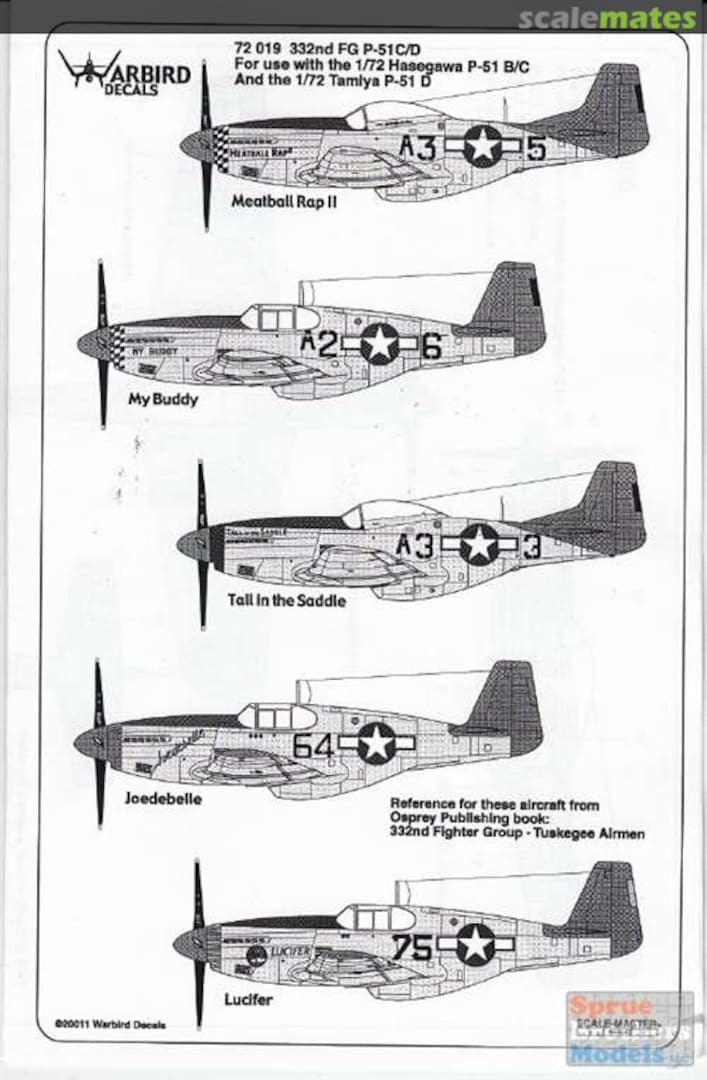 Boxart P-51 Mustang Tuskegee Airmen Part 2 72019 Warbird Decals Boxart P-51 Mustang Tuskegee Airmen Part 2 72019 Warbird Decals