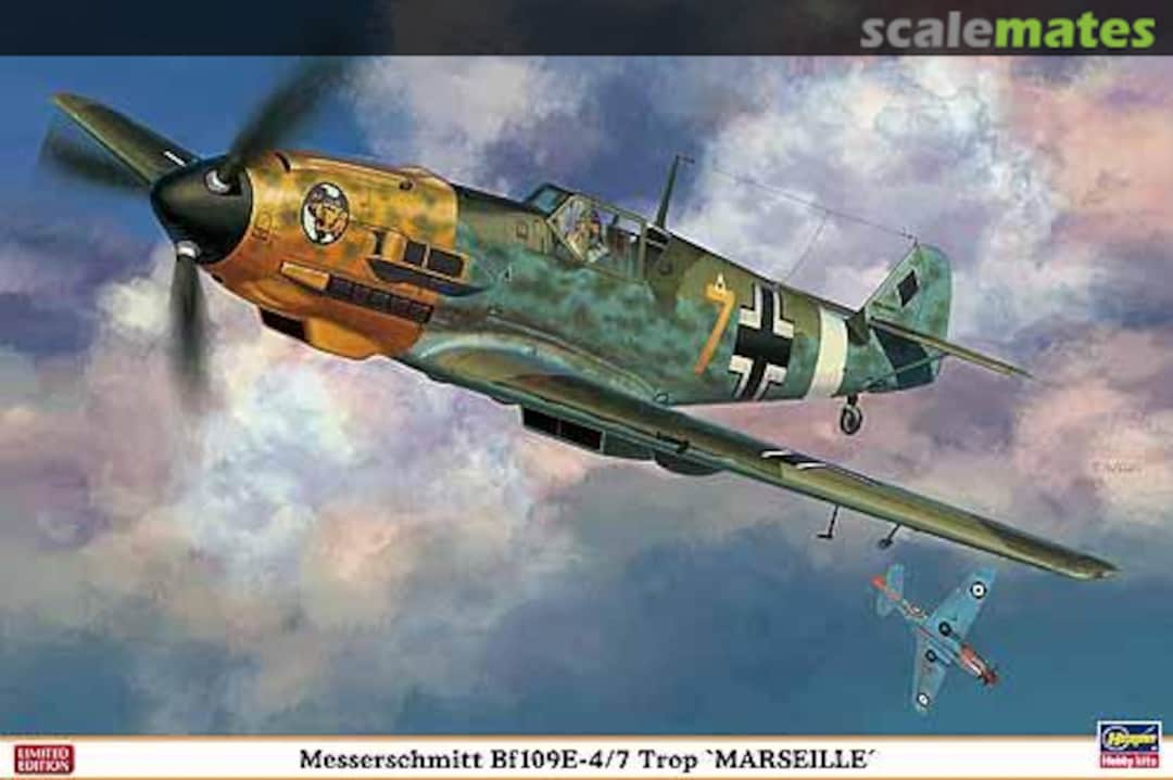 Boxart Messerschmitt Bf109E-4/7 Trop `Marseille´ 08207 Hasegawa Boxart Messerschmitt Bf109E-4/7 Trop `Marseille´ 08207 Hasegawa