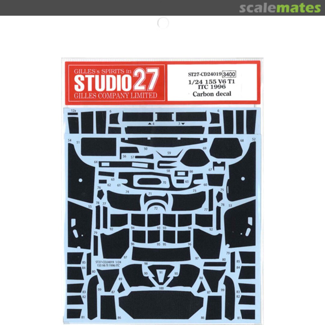 Boxart Alfa Romeo 155 V6 TI ITC 1996 Carbon Decal ST27-CD24019 Studio27 Boxart Alfa Romeo 155 V6 TI ITC 1996 Carbon Decal ST27-CD24019 Studio27