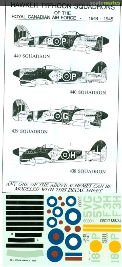 Boxart Hawker Typhoon Squadrons of the RCAF D-24-72 Arrow Graphics Boxart Hawker Typhoon Squadrons of the RCAF D-24-72 Arrow Graphics