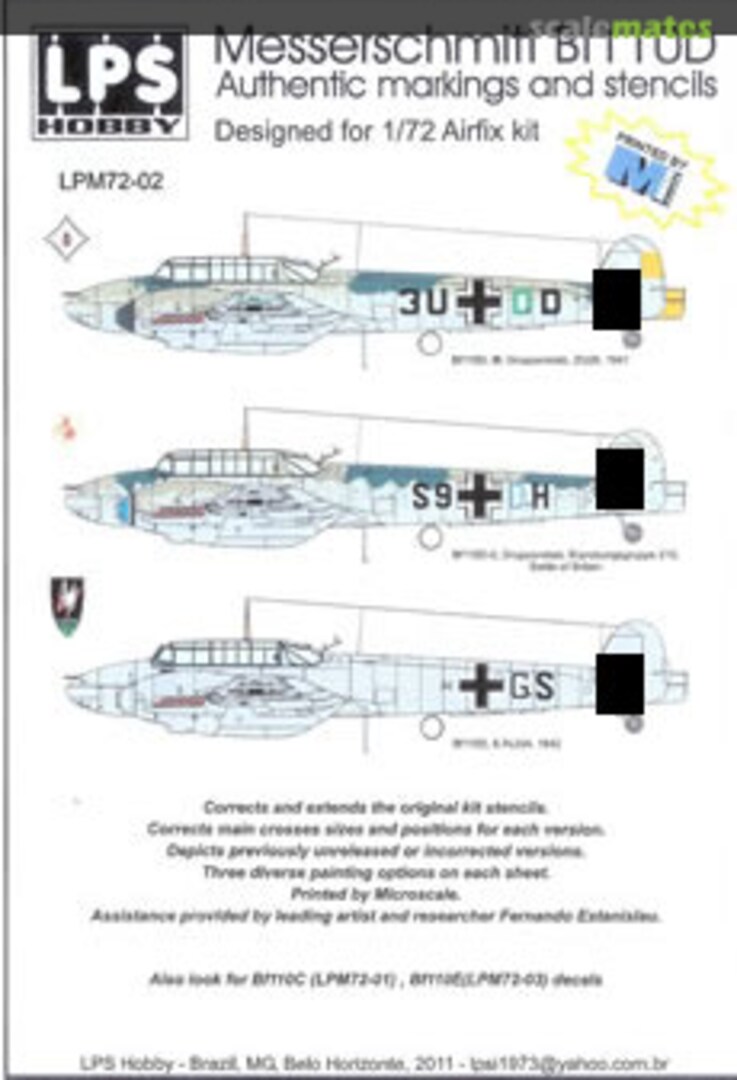 Boxart Messerschmitt Bf 110D LPM72-02 LPS Hobby Boxart Messerschmitt Bf 110D LPM72-02 LPS Hobby