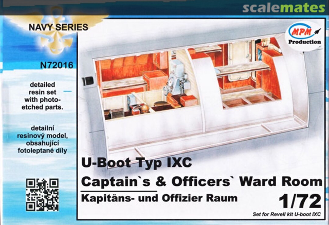 Boxart U-Boot typ IX Captain's & Officers' Ward Room - Revell - N72016 CMK Boxart U-Boot typ IX Captain's & Officers' Ward Room - Revell - N72016 CMK
