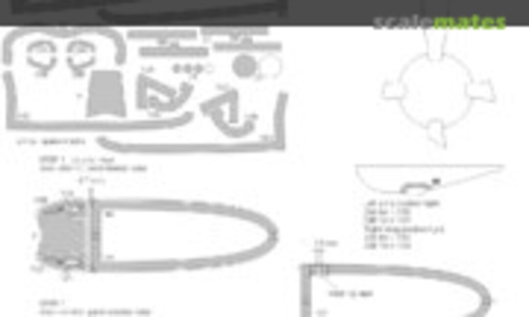 1:24 North American Mustang P-51D, K, Mk.IVA EXPERT kabuki masks (New Ware NWAM0199) NWAM0199