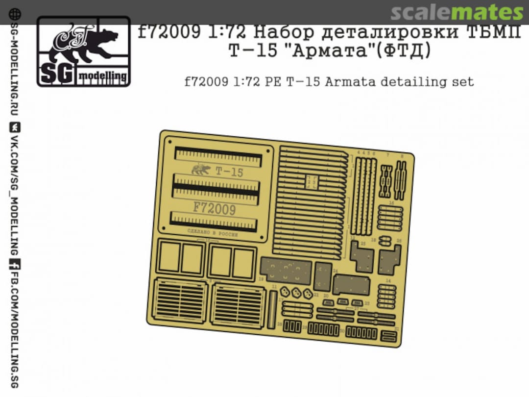 Boxart PE T-15 Armata detailing set F72009 SG-MODELLING