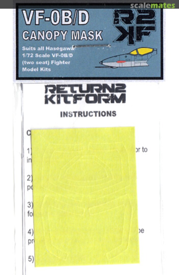 Boxart VF-0B/D Canopy Mask RKF72005 Return 2 Kit Form Boxart VF-0B/D Canopy Mask RKF72005 Return 2 Kit Form