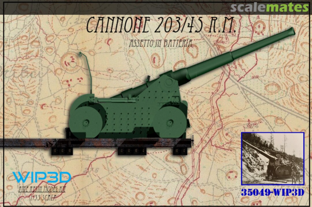 Boxart Cannone 203/45 R.M. Assetto In Batteria 35049-WIP3D WIP3D Boxart Cannone 203/45 R.M. Assetto In Batteria 35049-WIP3D WIP3D