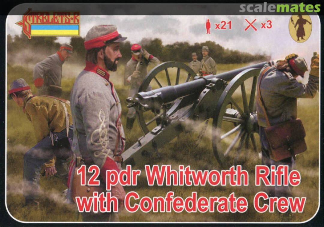 Boxart 12pdr Whitworth Rifle with Confederate Crew 183 Strelets-R Boxart 12pdr Whitworth Rifle with Confederate Crew 183 Strelets-R