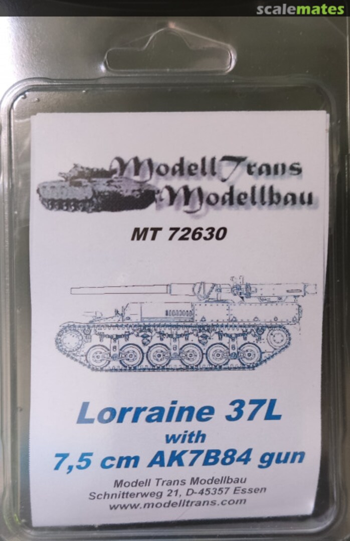 Boxart Lorraine 37L MT72630 Modell Trans Modellbau