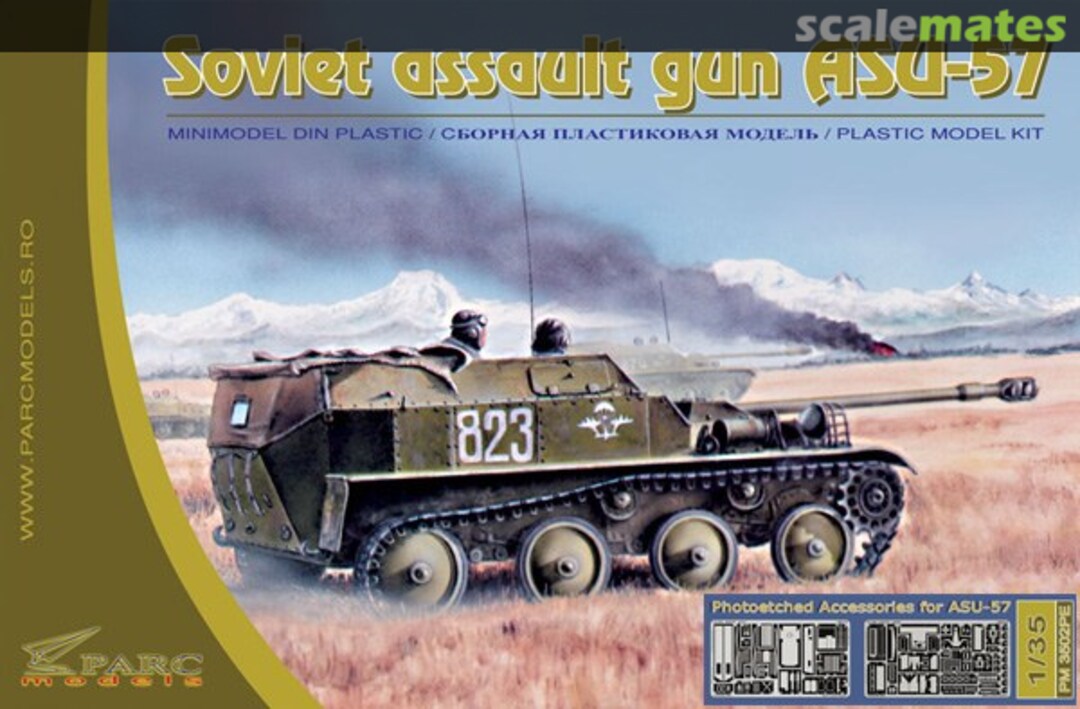 Boxart Soviet Assault Gun ASU-57 PM 3502PE Parc Models Boxart Soviet Assault Gun ASU-57 PM 3502PE Parc Models
