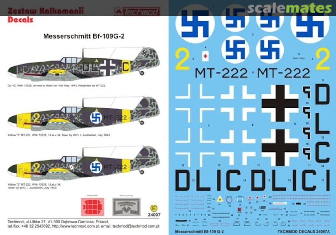 Boxart Messerschmitt Bf 109G-2 24007 Techmod Boxart Messerschmitt Bf 109G-2 24007 Techmod