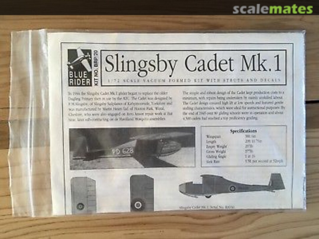Boxart Slingsby Cadet Mk.1 BRP20 Blue Rider