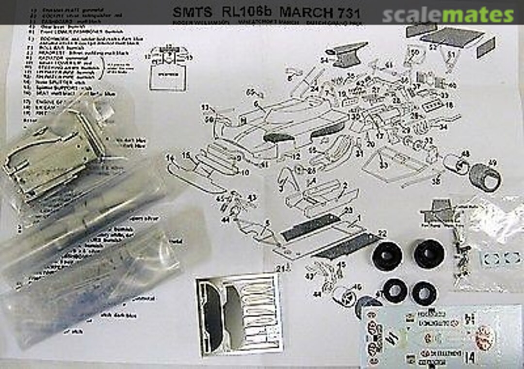 Boxart March-Ford 731 F1 RL106B Scale Model Technical Service Boxart March-Ford 731 F1 RL106B Scale Model Technical Service