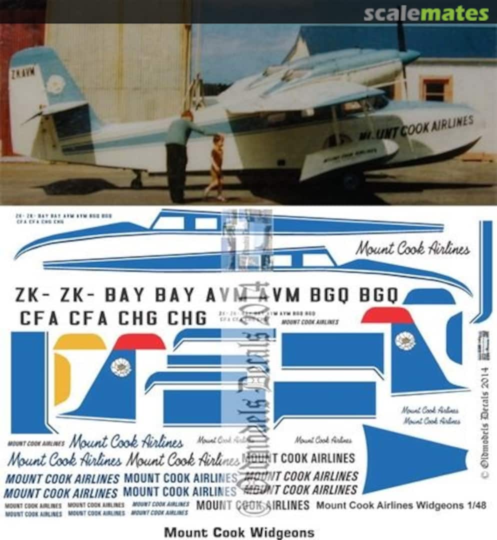 Boxart Grumman Widgeon - Mount Cook Airlines OMD0260 Oldmodels Decals Boxart Grumman Widgeon - Mount Cook Airlines OMD0260 Oldmodels Decals