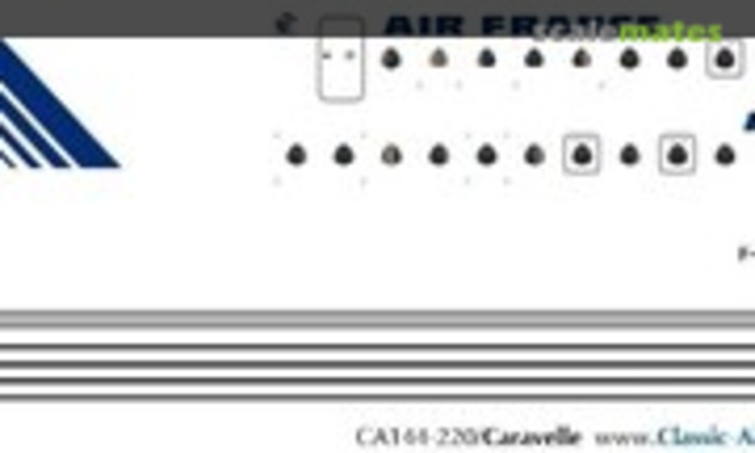 1:144 Air France Caravelle (full barcode) (Classic Airlines CA144-220) CA144-220