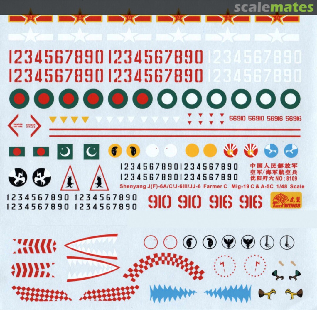 Boxart Shenyang J(F)-6A/C/J-6III/JJ-6 Farmer-C MiG-19C & A-5C 8109 Tiger Wings Boxart Shenyang J(F)-6A/C/J-6III/JJ-6 Farmer-C MiG-19C & A-5C 8109 Tiger Wings