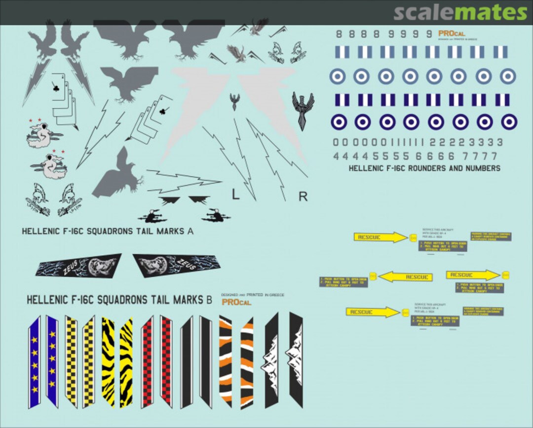 Boxart Hellenic F-16C squadrons tail marks 48--- PROcal Decals Boxart Hellenic F-16C squadrons tail marks 48--- PROcal Decals