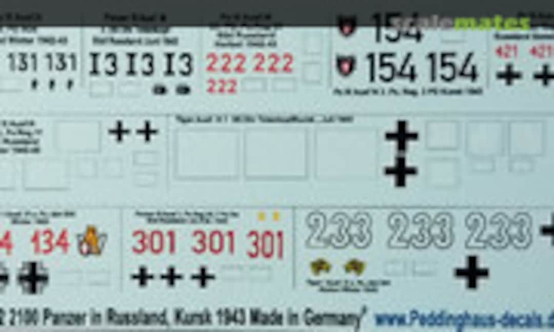 1:72 Panzer in Russland, Kursk 1943 (Peddinghaus-Decals 72 2100) 72 2100