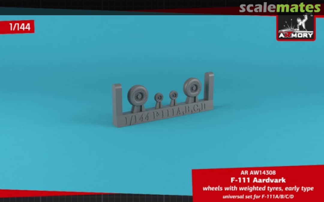 Boxart F-111A/B/C/D Aardvark wheels w/ weighted tires AR AW14308 Armory Boxart F-111A/B/C/D Aardvark wheels w/ weighted tires AR AW14308 Armory