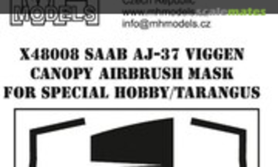 1:48 Saab AJ-37 Viggen Canopy Airbrush Mask (MH Models X48008) X48008